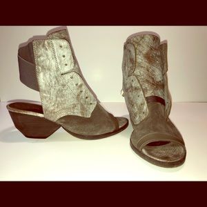 VPL leather heeled sandled boots